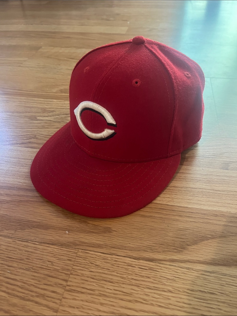 New Era Red Baseball Cap with White 'C' Logo